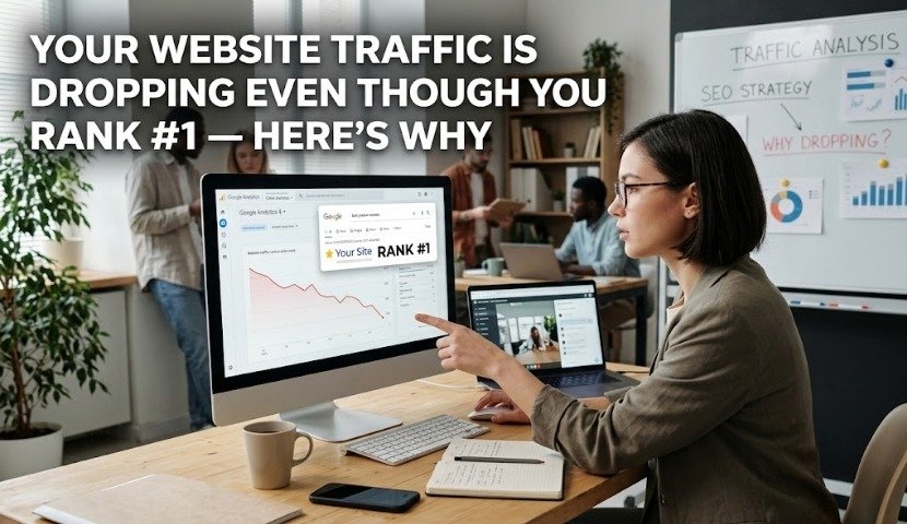 Your Website Traffic Is Dropping Even Though You Rank #1 — Here’s Why