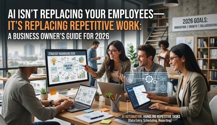 AI Isn’t Replacing Your Employees—It’s Replacing Repetitive Work: A Business Owner’s Guide for 2026